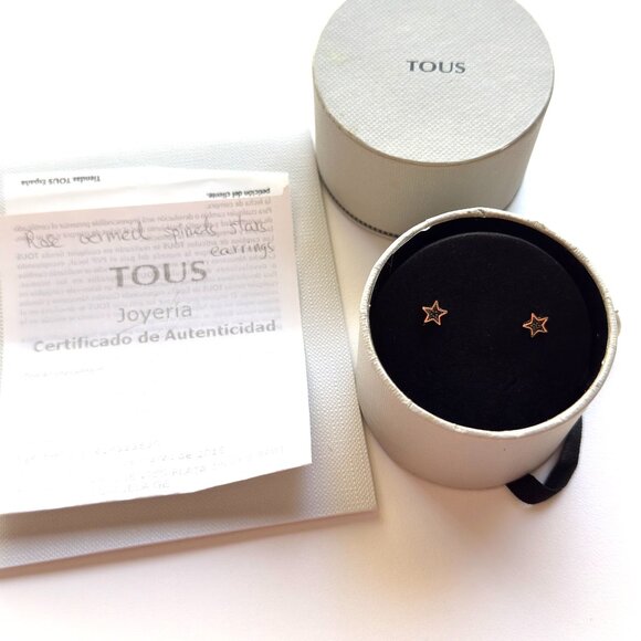 3639 TOUS STAR EARRINGS SPINELS JEWELRY - Picture 1 of 4